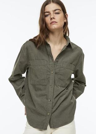 Нова вельветова сорочка h&m xs/s 4