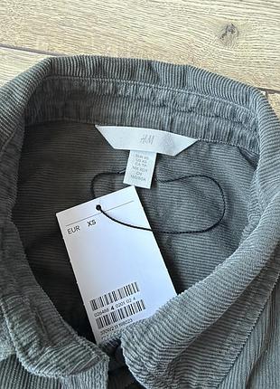 Нова вельветова сорочка h&m xs/s 9