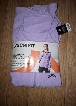 Женская флисовая кофта флиска с s 46-48 crivit полар толстовка на молнии флис нова