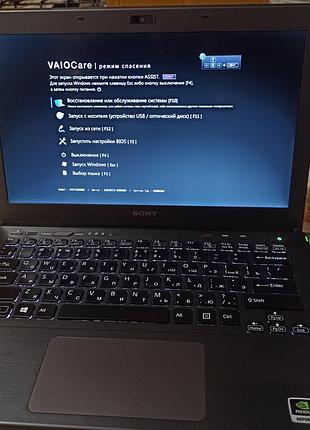 Ноутбук sony vaio svs13 intel core i7 8gb 128gb ssd nvidia 2gb