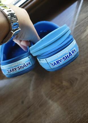 Дитячі сабо crocs baby shark сині 4