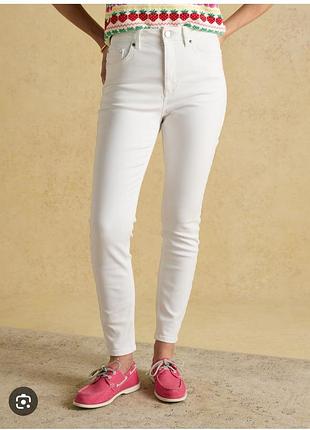Белые женские эластичные джинсы бренда joules модель monroe skinny размер 16