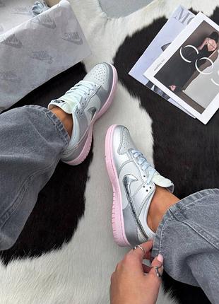 Кросівки жіночі dunk low lx metallic silver 3