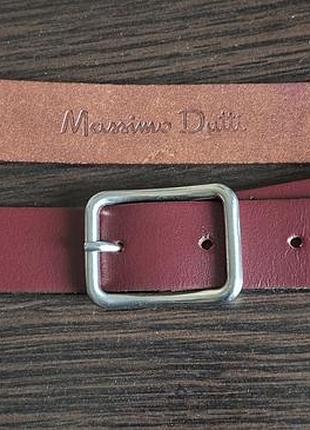 Ремені жіночі massimo dutti бордовий  з пряжкою