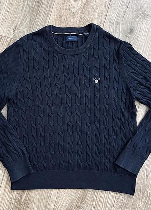 Светр для хлопчика gant синій 152-158 см