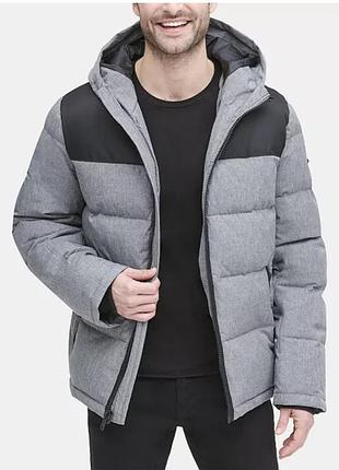 Чоловіча зимова куртка dkny сіра з чорним