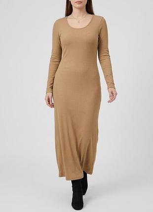 Осіння трикотажна міді сукня №602/40