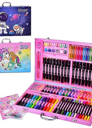 🎨🧳 набір для творчості «художник» 7 в 1 🖍️🌈
