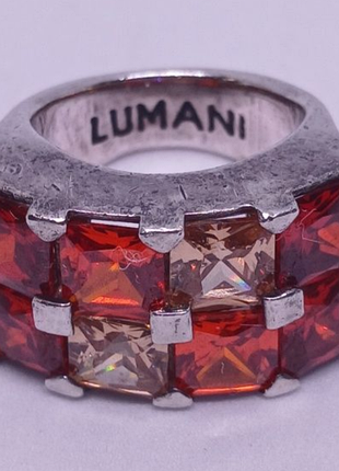 Кільце lumani срібло 925 проби з червоними кристалами