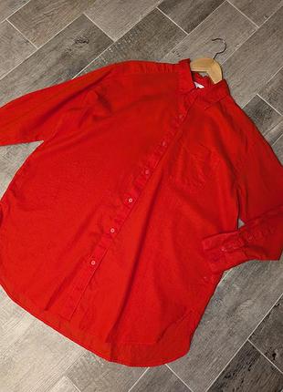 Новая льняная рубашка h&amp;m оверсайз 3