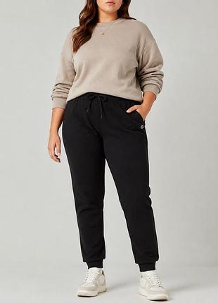 Champion жіночі спортивні штани на манжетах xl xxl чорні однотонні (12345825-8)
