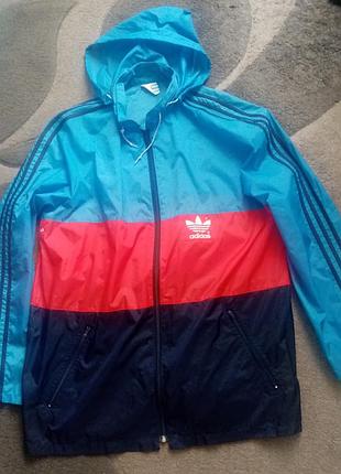 Винтажная мужская куртка ветровка adidas (оригинал)