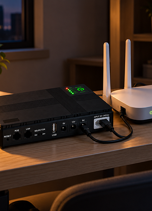 Джерело безперебійного живлення mini ups 10400mah 36вт для роутера