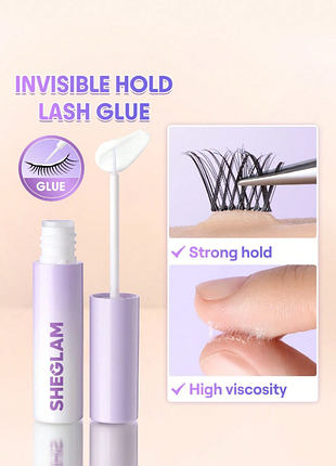 Клей для накладних вій sheglam longwear invisible hold lash glue (6365)