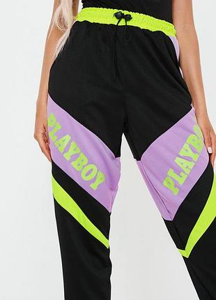 Колекційні рідкісні спортивні штани джогери missguided x playboy neon y2k
