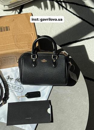 Сумочка  rowan satchel in black/gold😍