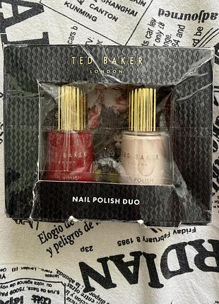 Набір лаків ted baker у коробці рожевий червоний