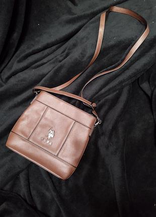 Оригинальная сумка кросс-боди u.s. polo assn. (saffiano, итальялия)