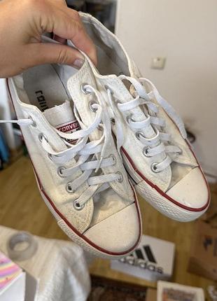 Кеди converse chuck taylor all star білі текстильні
