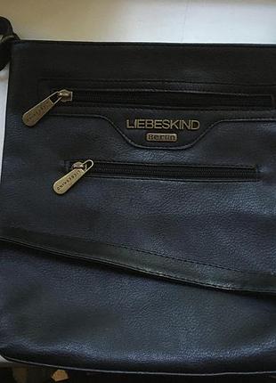 Кожаная сумка кросс-боди liebeskind berlin (оригинал) в отличном состоянии