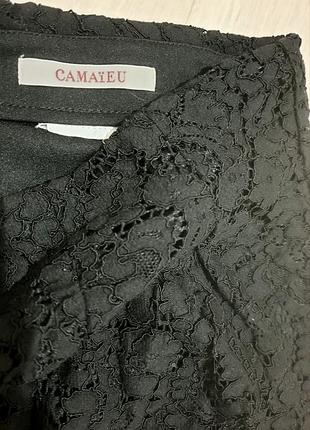 Юбка мини camaieu из кружева на подкладке