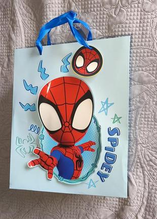 Подарочный пакет 3d sinsay спайдермен marvel бумажный