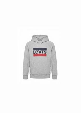 🩶 фірмове сіре худі levi's (розмір s, ідеальний стан)