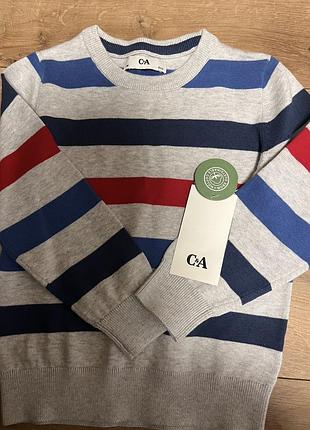 Дитячий джемпер c&a у смужку бавовняний
