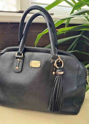 Шкіряна чорна сумка michael kors