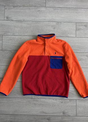 Детский флисовый анорак ральф лорен polo ralph lauren performance fleece pullover size l л размер на рост 160 см кофта флиска свитер свитшот оригинал