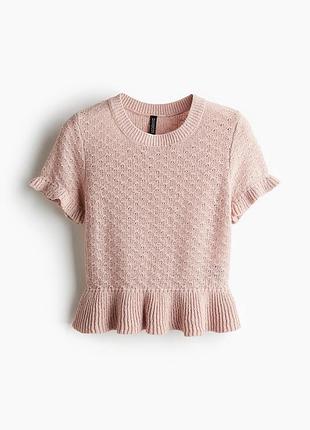 H&m пудрово -рожевий топ p. m