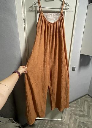 Жіночий комбінезон h&m помаранчевий максі розмір l