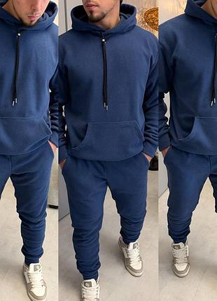 Чоловічий теплий флісовий костюм 💙💙💙 5