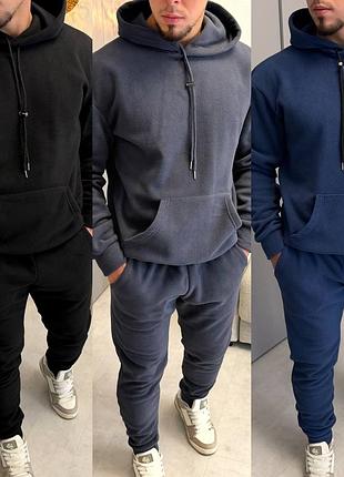 Чоловічий теплий флісовий костюм 💙💙💙 3