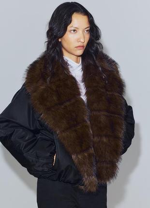 Куртка жіноча з хутром zara new