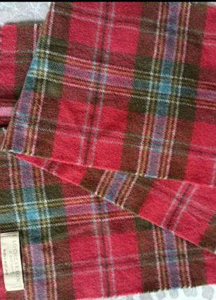 Шарф чоловічий lochcarron of scotland вовна ягнят у клітинку