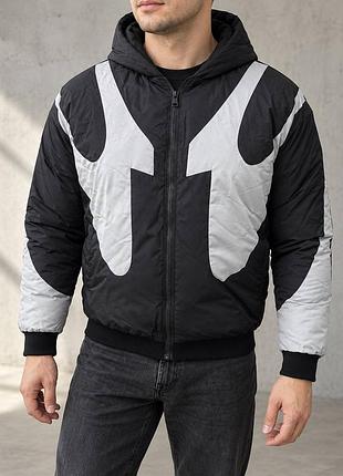 Чоловіча зимова куртка reflective black/grey