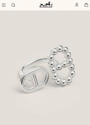 Каблучка hermes chaîne d'ancre alea ii