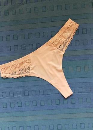 Жіночі трусики стрінги бренду zeeman декоровані мереживом   uk  12.  eur.  40