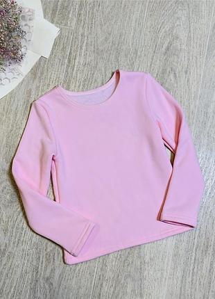Дитяча тепла термо кофта-реглан на хутрі для дівчинки primark 98 см, 116 см, 122 см та 128 см рожева