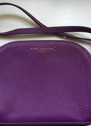 Оригинальная кожаная сумка marc jacobs playback crossbody (purple)