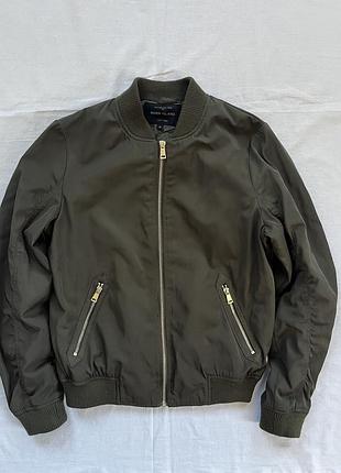 Куртка-бомбер кольору хакі river island (uk 12 / m-l)