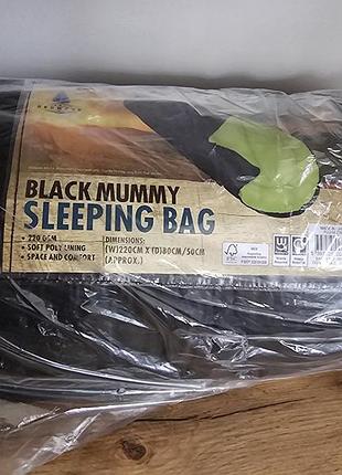 Спальний мішок black mummy sleeping bag кокон 220х80/50 см
