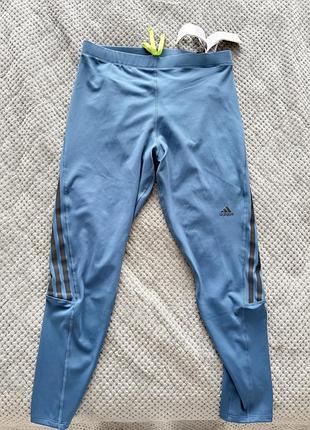 Лосіни жіночі adidas сині у смужку