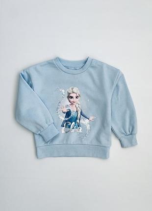 Утеплений дитячий світшот з ельзою блакитного кольору розмір 110 primark
