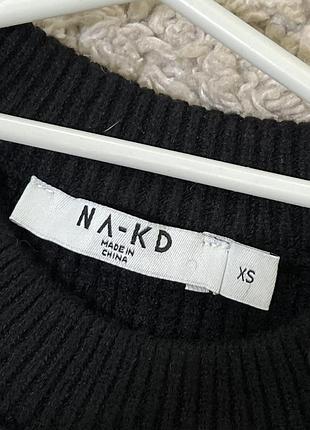 Чорний джемпер з баскою №674/47 10