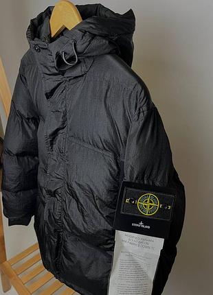 Куртка чоловіча stone island зимова дута з капюшоном