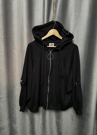 Стильное авангардное оверсайз zip худи - coom moda