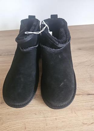 Уггі жіночі ugg низькі чорні із замші