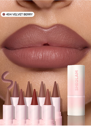 Карандаш для губ sheglam define &amp; fill triangle lip liner - 404 velvet berry (6369-404)